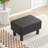 Leather Ottoman Small Footstool Rectangle Stool With Padded Seat-1066267544
