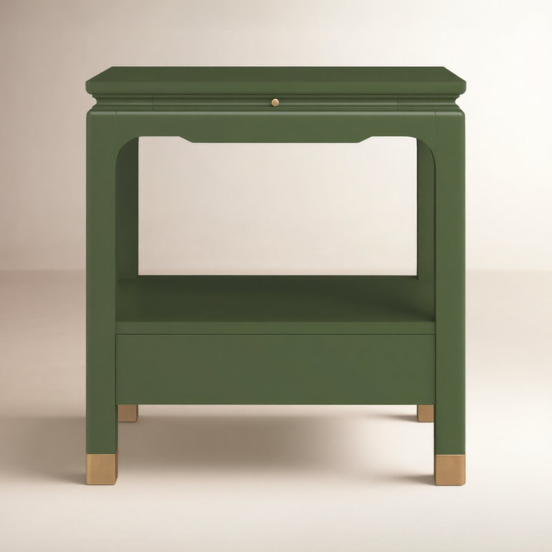 Eave Bedside Table | Darkened Sage, Green