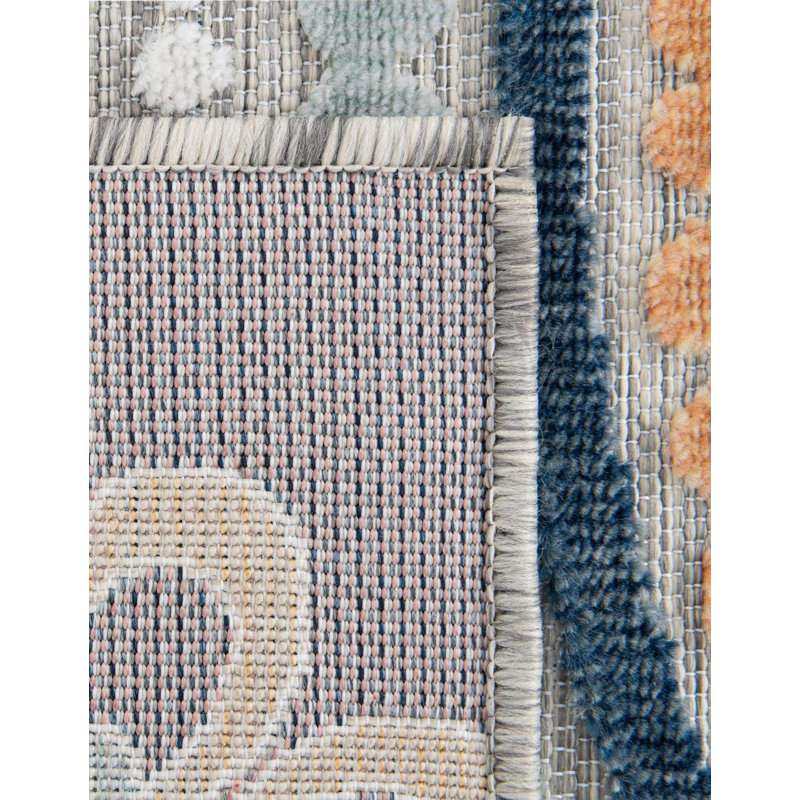 Firman Spiral Wygant Indoor/Outdoor Area Rug, Rectangle 6'4" x 9'