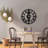 Elegant Black Metal Wall Clock, 19.3 x 19.3 inches | Durable 100% Metal with 0.06 inch Thickness | Easy Wall Mounting, Requires 1 AA Battery | Modern Design for Living Room, Office, or Home Decor