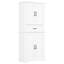 Rangement pour salle de bain - Tablette ajustable, blanc, basculant, armoire à glissières blanche avec grand panneau, tiroir