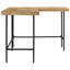 Basim L-Shaped Solid Wood Iron Executive Desk
