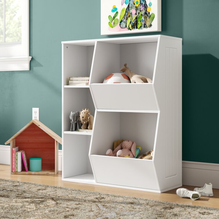 RiverRidge Kids 3-Cubby 2-Veggie Bin Floor Cabinet, White