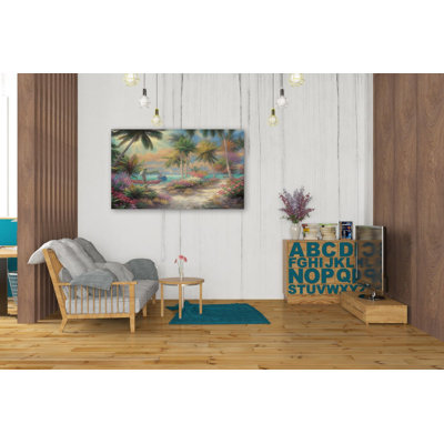 « île of palms », reproduction de peinture à l’acrylique sur toile