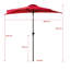 Naomie 275cm Balcony Parasol-60901397