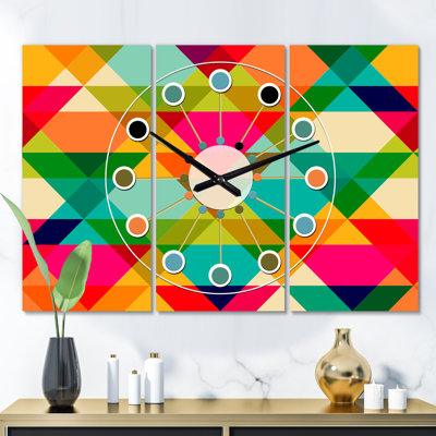 Mid-Century Metal Wall Clock