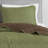 3-Piece Reversible Solid Olive Green & Brown Microfiber Bedspread Set – Quilted Polyester Bedding With Matching Shams,Queen-121782735