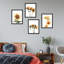 «Country Farm Summer Sunflower», ensemble de 4 impressions murales de jardin nature collage encadrées sur papier, impression de 4 pièces-93012322-93012320