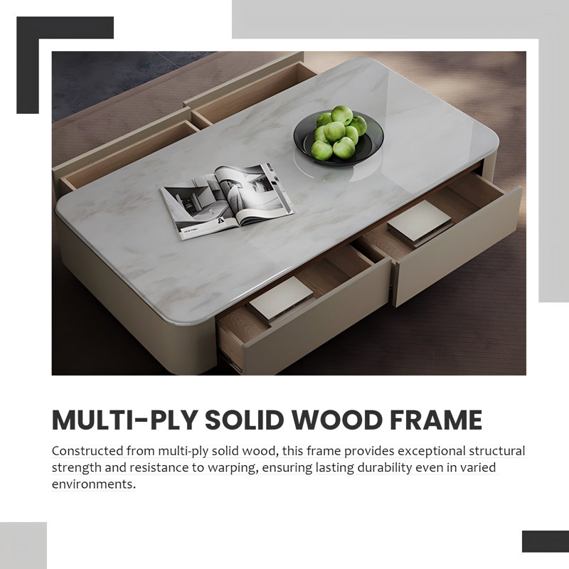 Table basse 47,24 po, 15,75 po H x 47,24 po L x 23,62 po P
