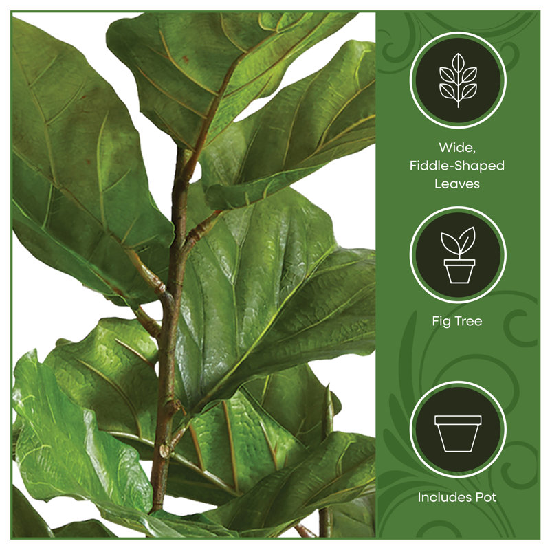 Faux Fiddle Leaf Fig Plant in Pot