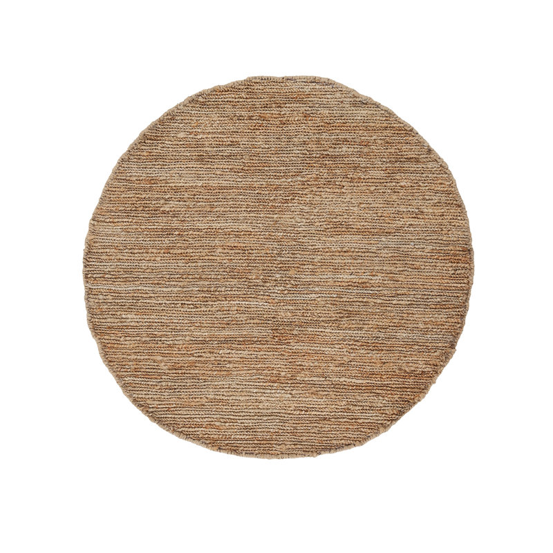 Nala Handwoven Nature Jute Beige Rug, Round 300cm