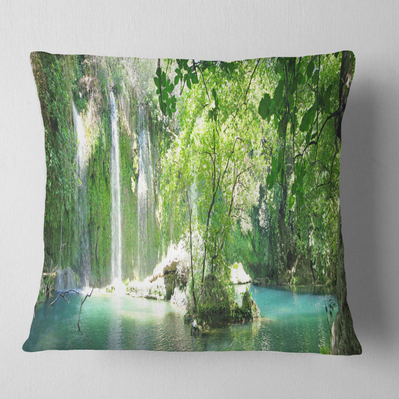 Oreiller en antalya paysage kursunlu cascades, 16 po x 1 po, Coussin décoratif