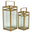 Ensemble de 2 lanternes d'intérieur en verre cannelé Drusilla - 16 po et 12,25 po-684083266