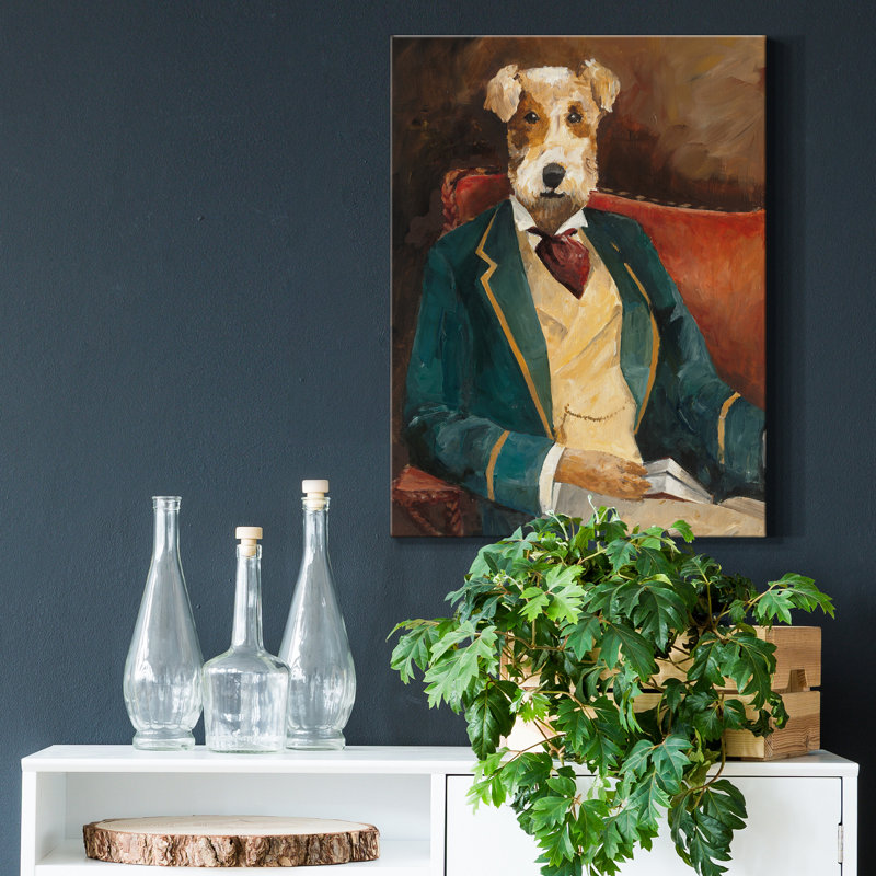 «Edar Allen Paw» par J Paul, reproduction d'art sur toile tendue, H 20 po x l 16 po x P 1 po