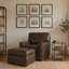 Fauteuil pivotant en cuir Yosef-102238307