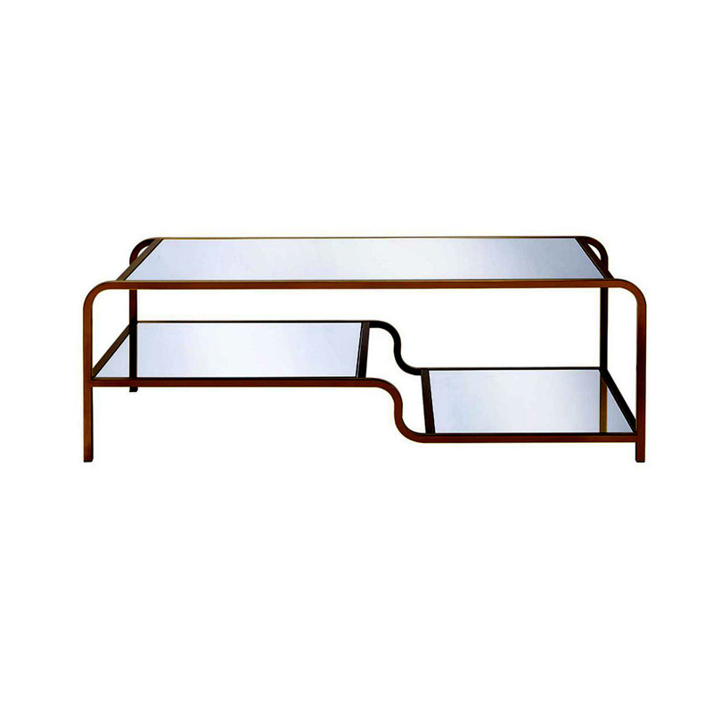 Mirrored & Gold Finish Coffee Table