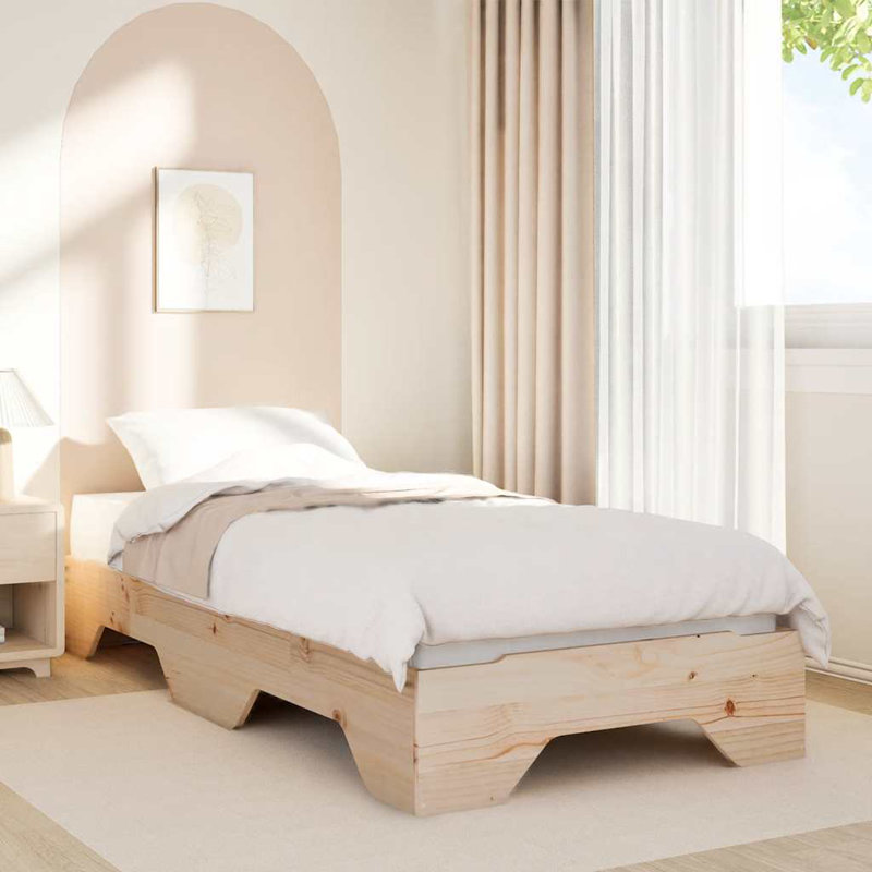 Carennac Bed, Brown, white and pink, 75 x 190cm