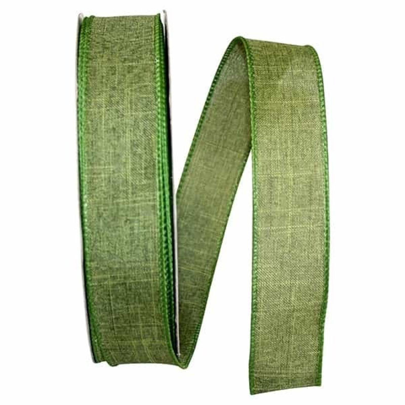 Ruban de lin câblé 1,5 po X50Yds, Vert mousse