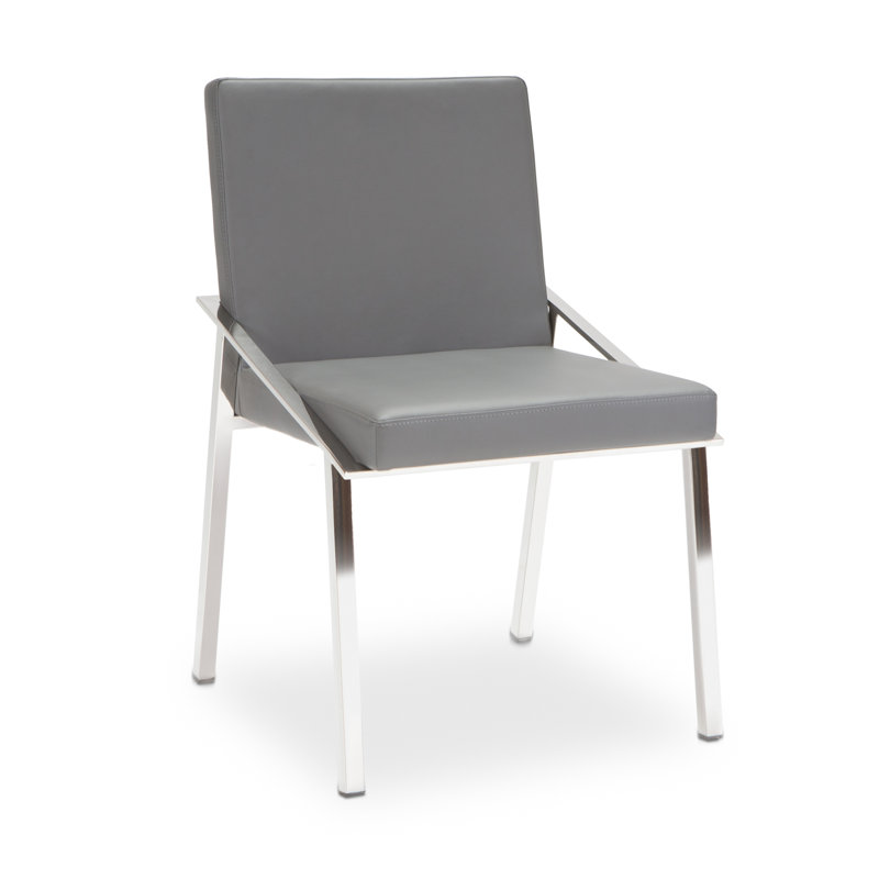 Chaise d'appoint Abbondio, Gris, Argent
