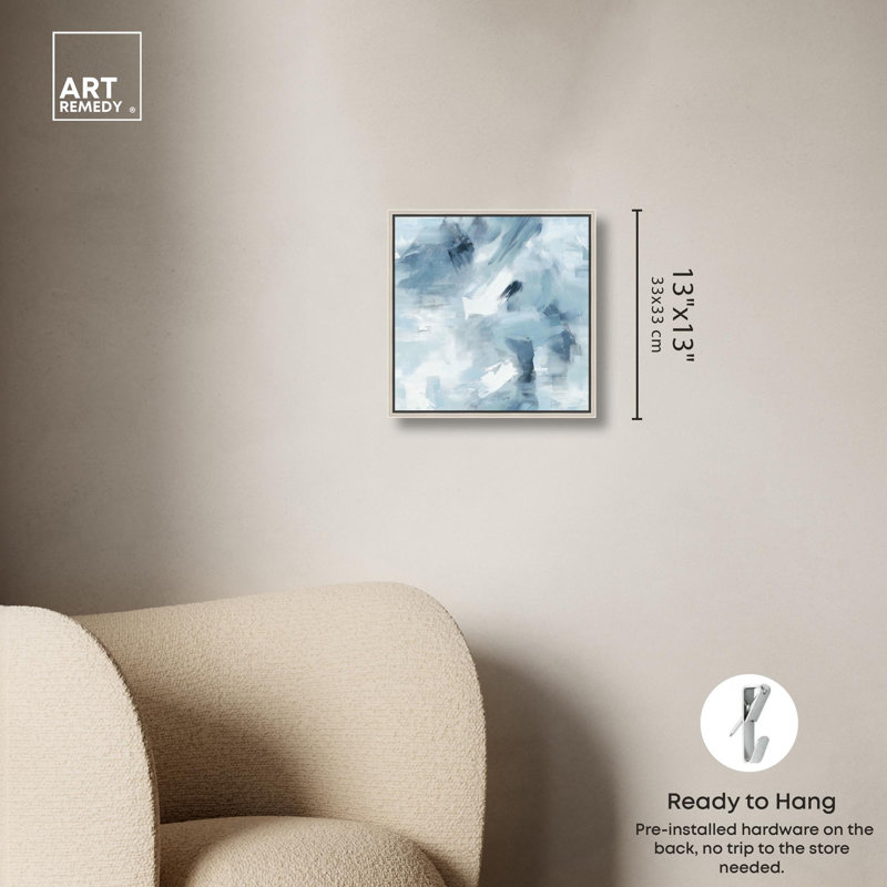 Arctic Slumber I Canvas by Art Remedy, 13" H x 13" W, Black, Floater Frame