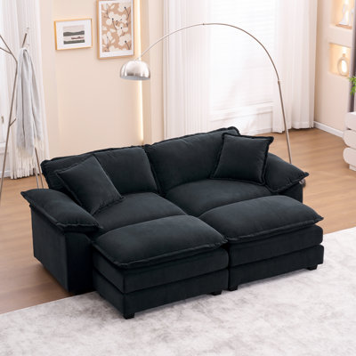 Ariaha 84.6'' Oversized Modular Combo Sofa with Ottoman