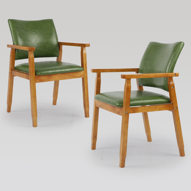 Chaise rembourrée Artell H 18,5 po, Polyuréthane vert