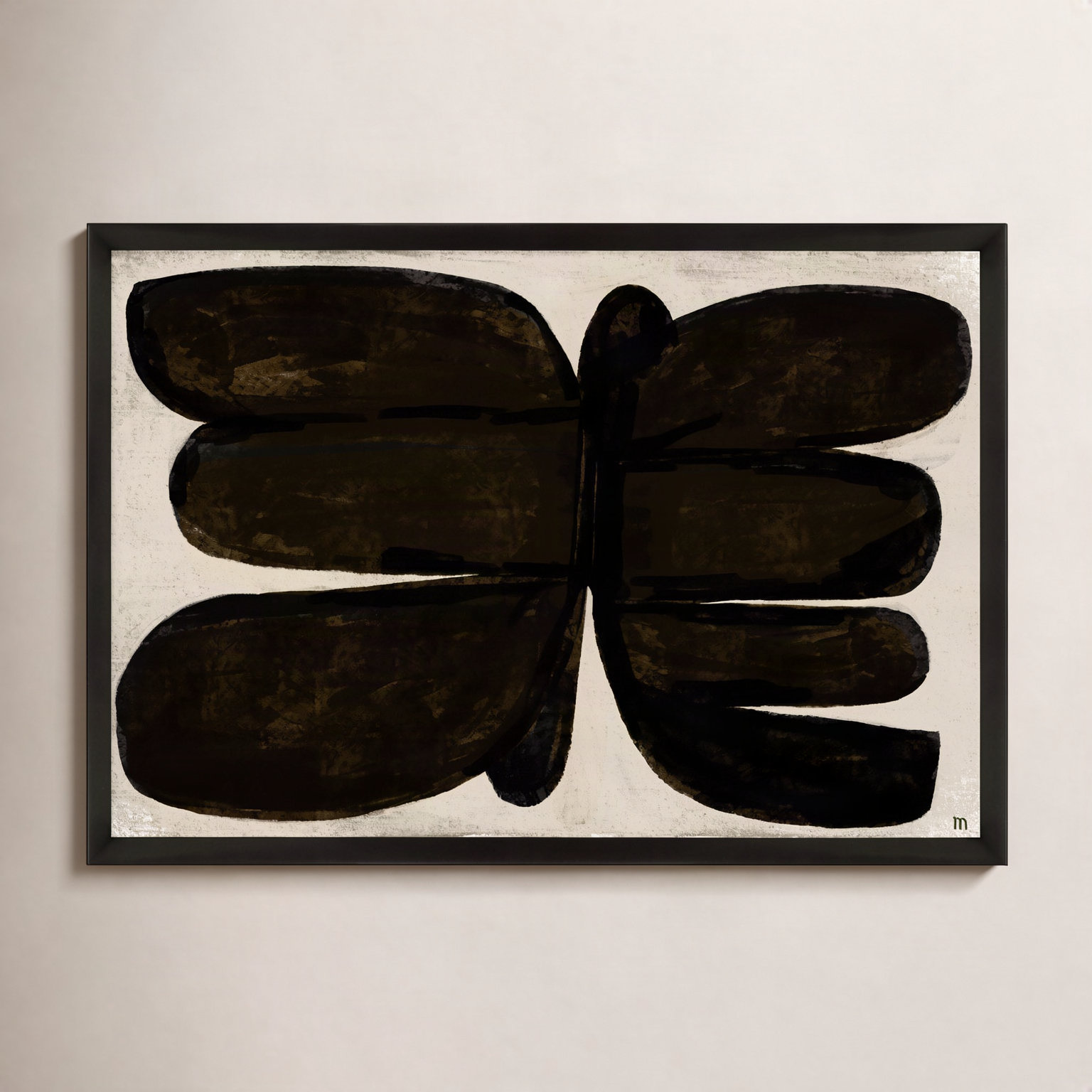 Dragonfly "Dragonfly" Print, Black, 17.5" H x 25" W x 1.25" D