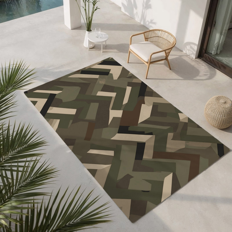 Tapis intérieur et extérieur Shadow Route, Rectangle 9 pi x 12 pi