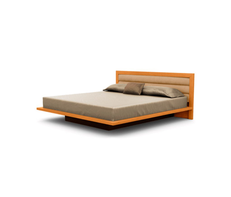 Lit plateforme Moduluxe, Grand, Onyx, Cerisier naturel