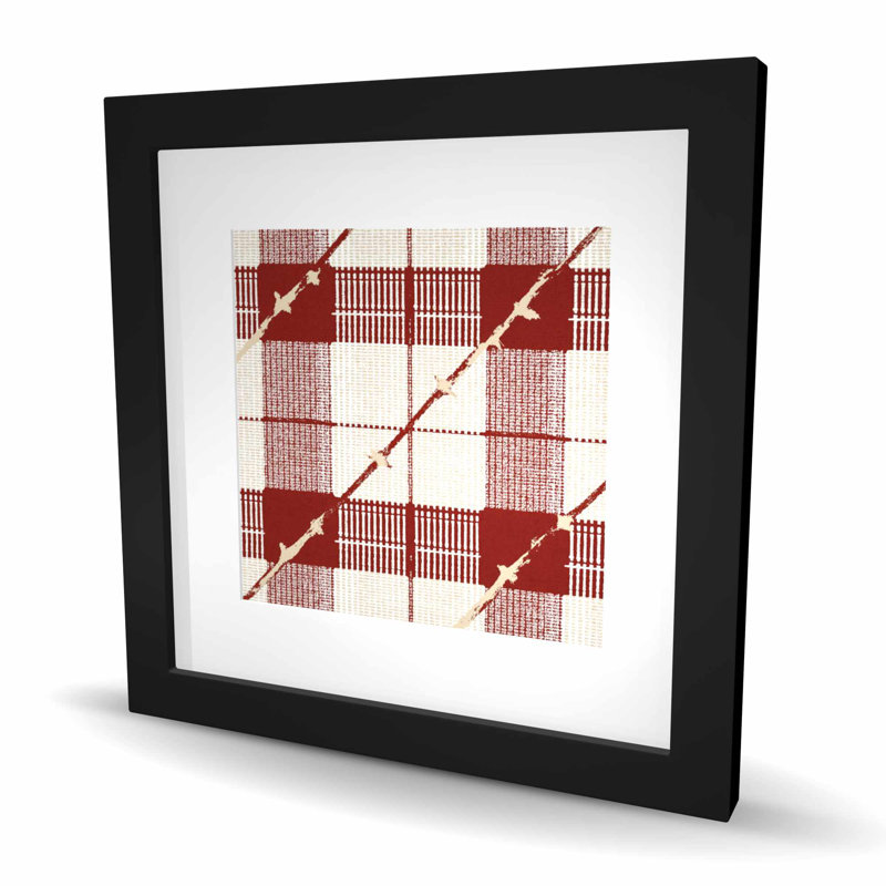 Motif de carré rouge - imprimé mat bleu encadré pour la décoration intérieure