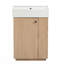 Meuble-lavabo compact avec lavabo en céramique