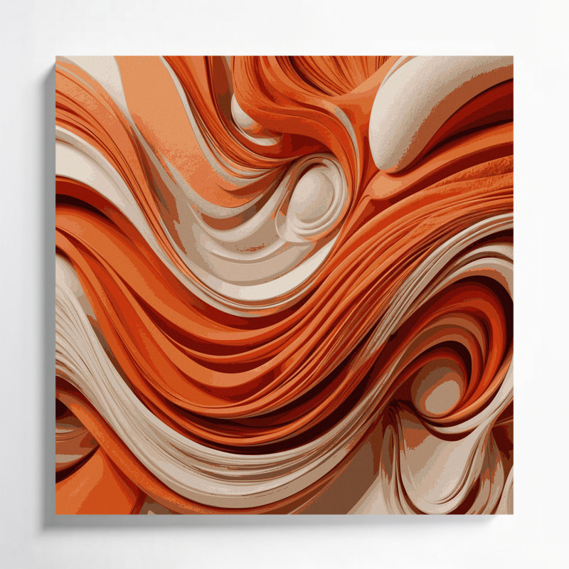 Art mural sur toile Biomorphic Abstraction 62, H 8 po x l 8 po