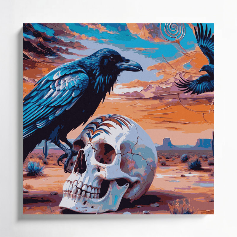 «Southwestern Animals», art mural sur toile rose 46, H 8 po x l 8 po