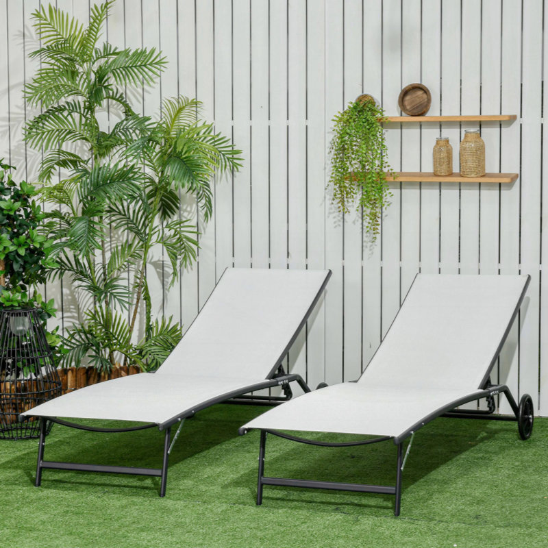 Méridienne pour l'extérieur 2 pièces Outsunny