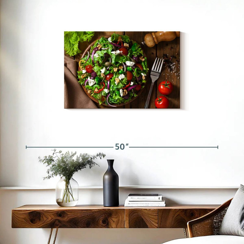 Laitue Yarlin et salade de radicchio, H 20 po x l 30 po
