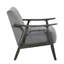 Siège de salon transitionnel, chaise recouverte de velours gris, base en bois massif, chaise d'appoint en tissu d'une profondeur de 30,06 po, structure, finition brique, poids du produit 29,55 lb, largeur du siège de 22 po