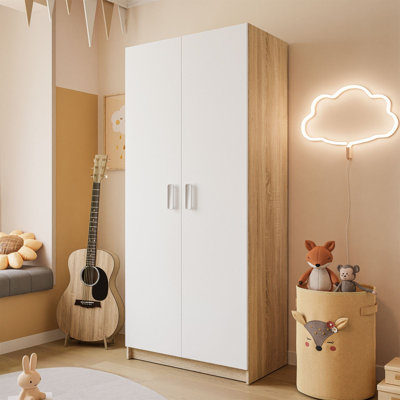 Aleksandras 2 Door Manufactured Wood Wardrobe