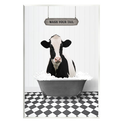 " Wash Your Tail Cow " by Lettered And Lined
