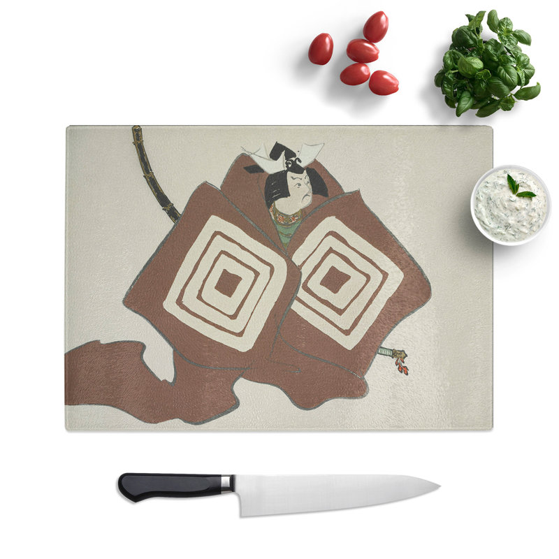Samurai Vol.2 by Kamisaka Sekka Chopping Board, 0.4cm H x 28.5cm W x 39cm L