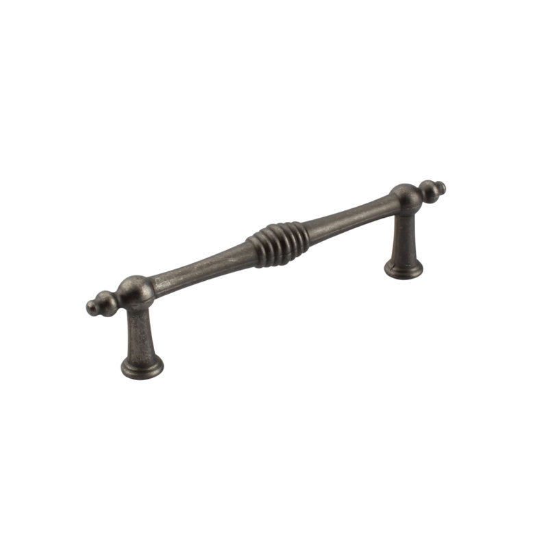Poignée barre 3 3/4" au centre Colonial, Nickel satiné antique
