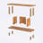 Solid Wood Low Media Console with Divided Shelf – Compact Storage Solution-2093351748
