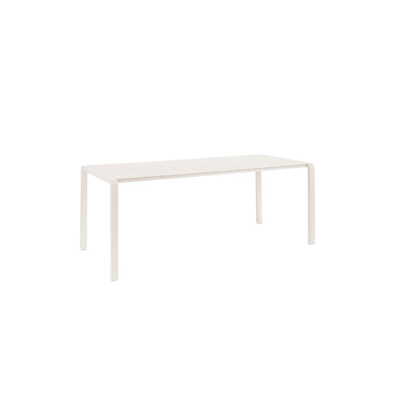 Outdoor Dining Table, White, 30"H x 84"W x 38"D