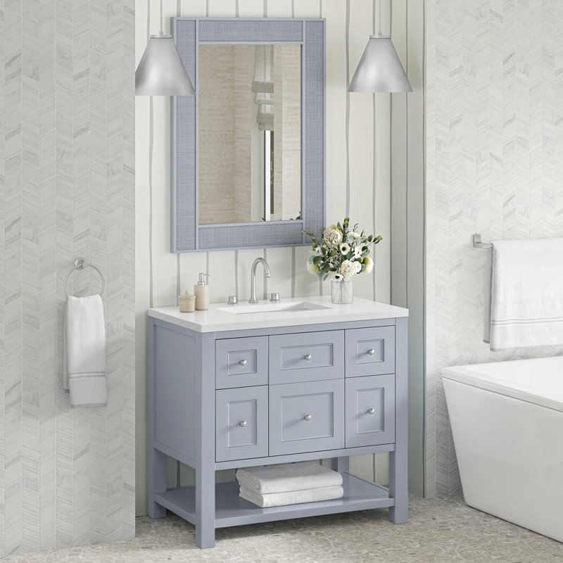 Solene Rectangle Mirror, Serenity Blue