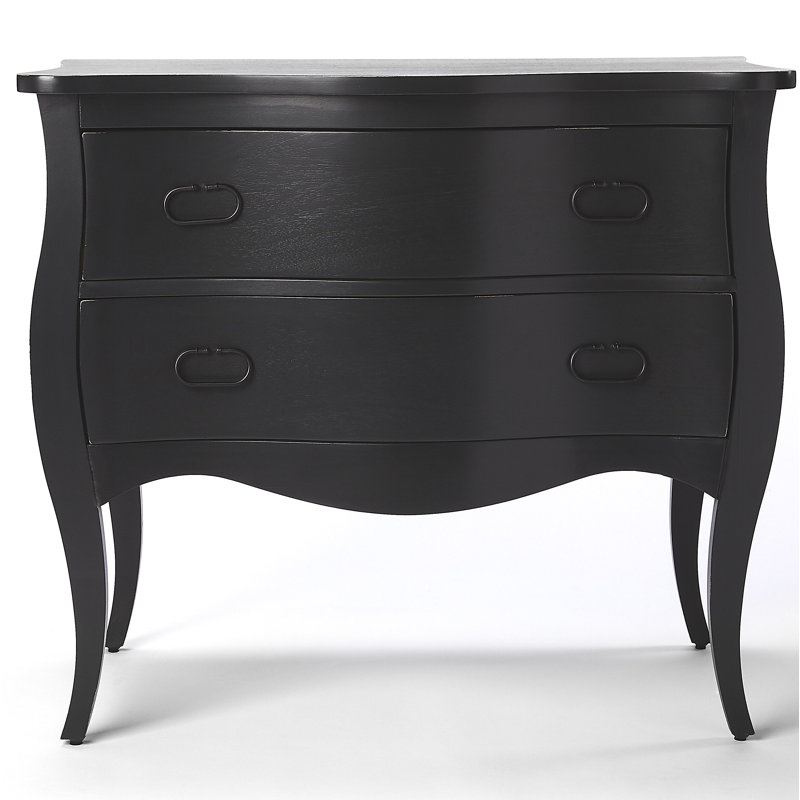 Easterbrook 2 Drawer Accent Chest, Black