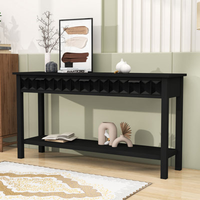 Console Table with 3 Drawers and Solid Fir legs
