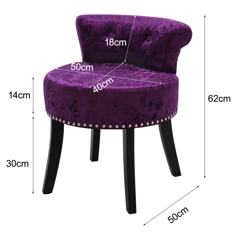 Accent Stool, dark purple