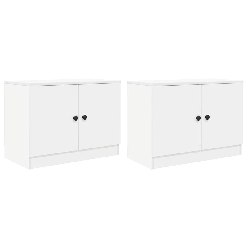 66 cm W Bedside Table, White