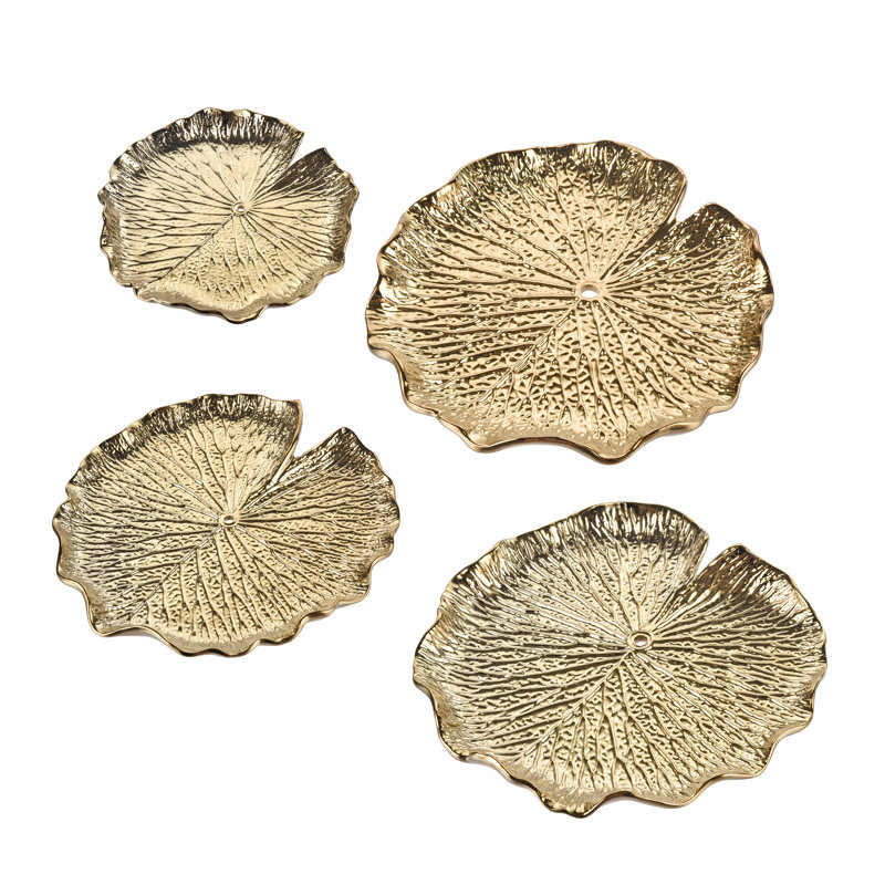 Ensemble de 4 bols Lilypad, Doré