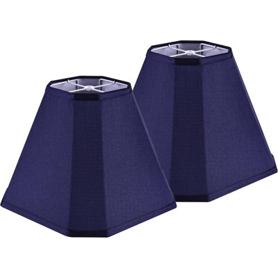 Ensemble de 2 abat-jours en abat-jour cloche royale en tissu blanc de 6,5 po de haut x 13 po de bas x 11,2 po de haut abat-jour en lin traditionnel pour lampes de table et sur pied - fait à la main - ajusteur