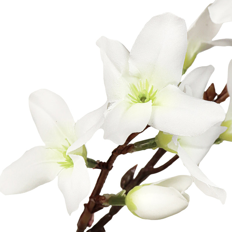 Artificial Forsythia Flower Stem Spray, Cream White